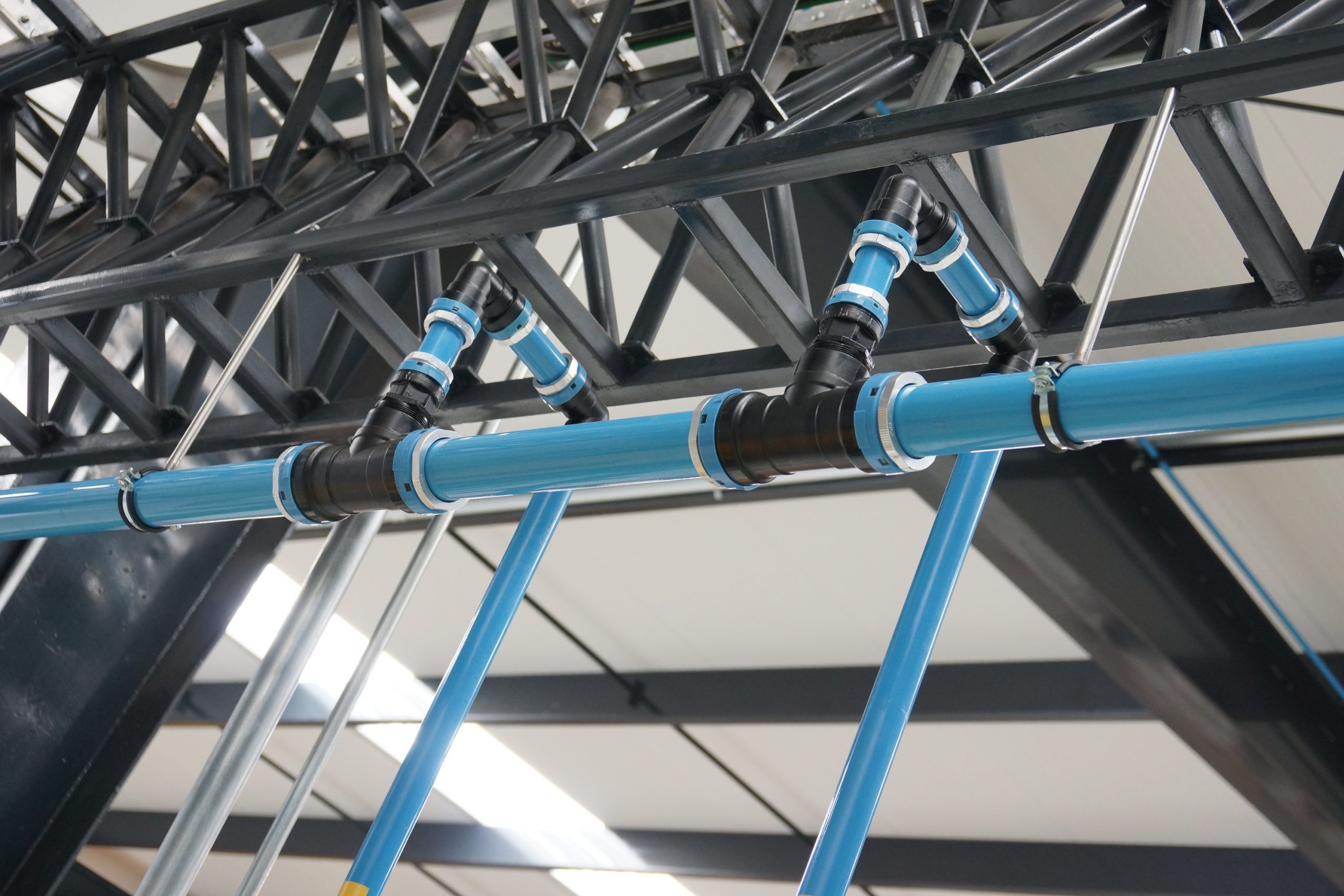 Réseau de distribution d'air comprimé en aluminium